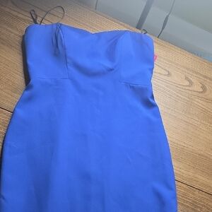Vince Camuto Strapless Royal Blue Dress